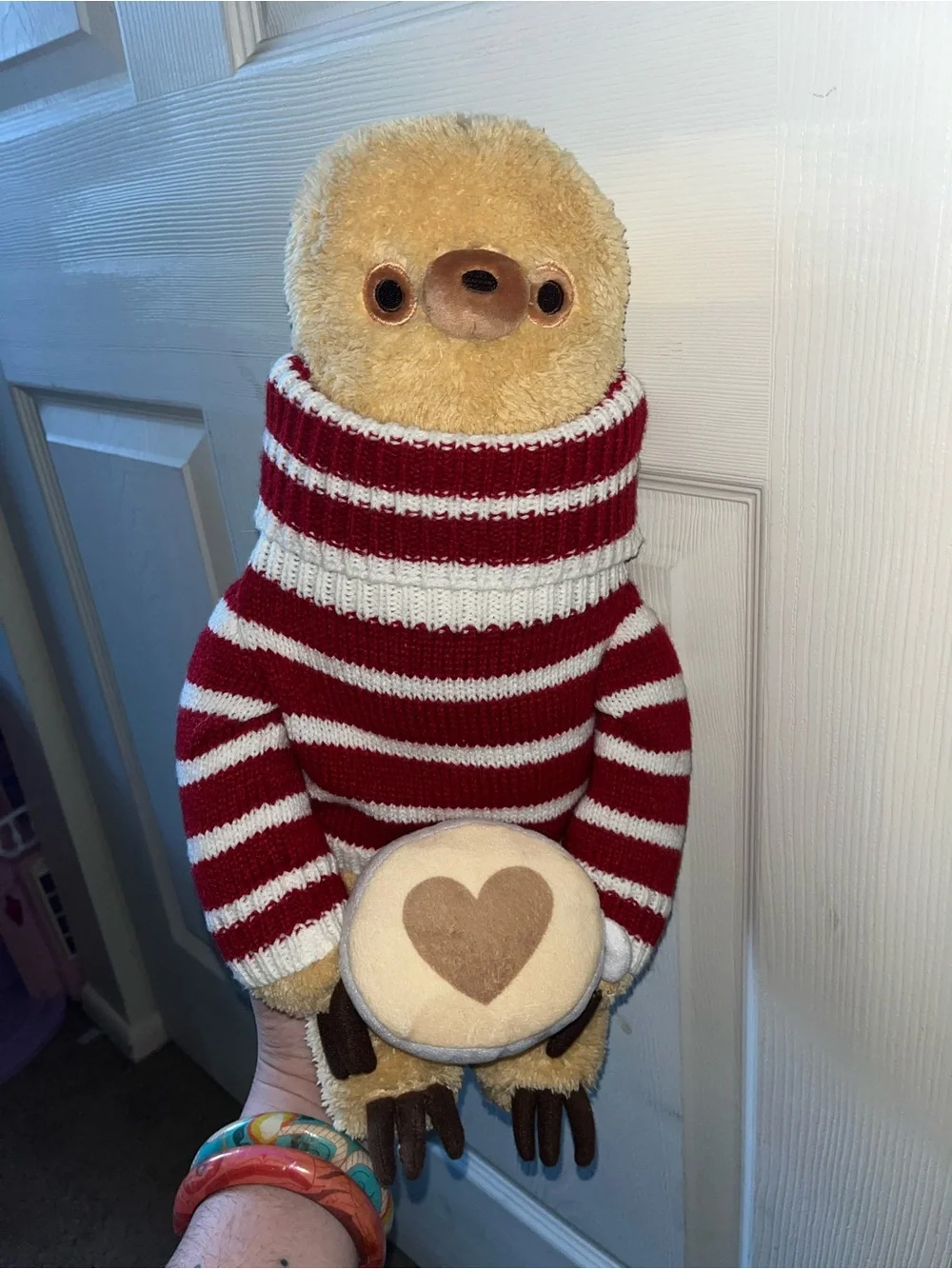 Plush Chick with Red and White Striped Sweater - Home Accent
